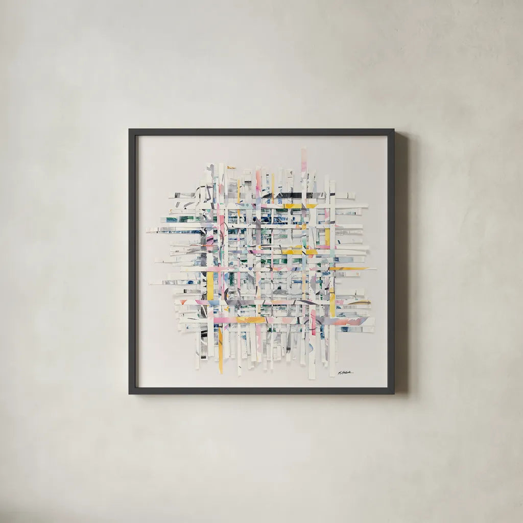 New Morning by Mike Schick. Shown in a sleek black glass frame for a contemporary gallery look. Available as an archival giclee rolled canvas, fine art paper, or poster print. SKU 30245a.