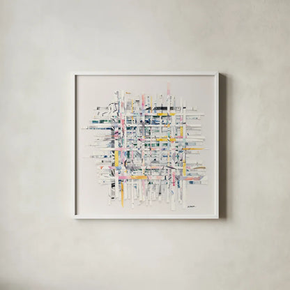 New Morning by Mike Schick. Shown in a crisp white glass frame for a clean and minimalist style. Available as an archival giclee rolled canvas, fine art paper, or poster print. SKU 30245a.