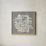 New Morning on Gray by Mike Schick. Shown in a natural wood glass frame for a timeless modern aesthetic. Available as an archival giclee rolled canvas, fine art paper, or poster print. SKU 30387a.