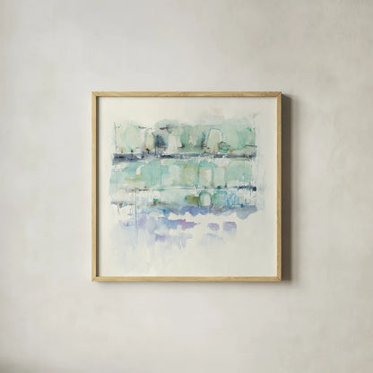 North Shore Crop by Mike Schick. Shown in a natural wood glass frame for a timeless modern aesthetic. Available as an archival giclee rolled canvas, fine art paper, or poster print. SKU 22201a.