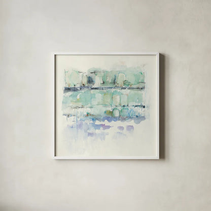 North Shore Crop by Mike Schick. Shown in a crisp white glass frame for a clean and minimalist style. Available as an archival giclee rolled canvas, fine art paper, or poster print. SKU 22201a.