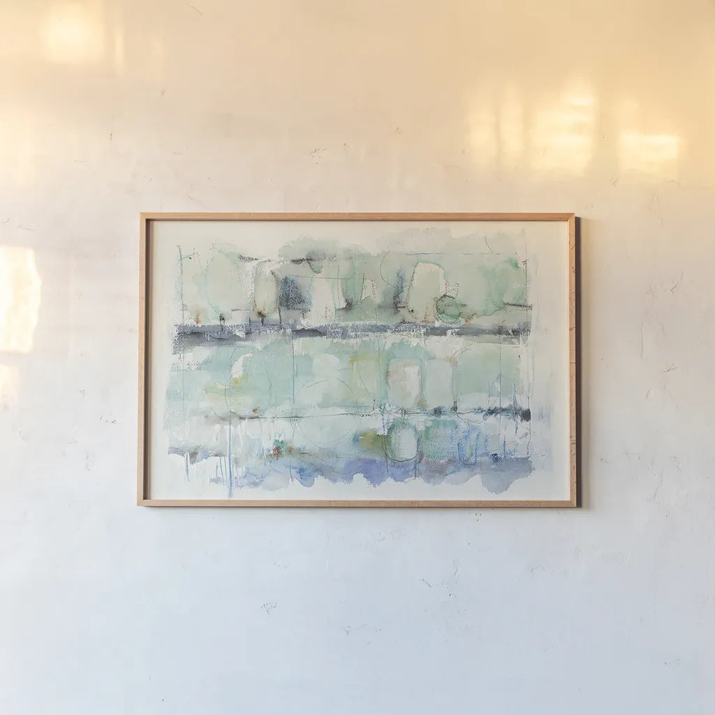 North Shore Crop by Mike Schick. shown as a paper print in a natural frame. Available as a archival giclee rolled canvas, fine art paper, or poster print. SKU 22201i.