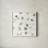Nougat I Neutral by Mike Schick. Shown in a crisp white glass frame for a clean and minimalist style. Available as an archival giclee rolled canvas, fine art paper, or poster print. SKU 30072a.
