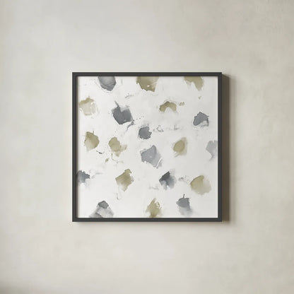 Nougat II Neutral by Mike Schick. Shown in a sleek black glass frame for a contemporary gallery look. Available as an archival giclee rolled canvas, fine art paper, or poster print. SKU 30073a.