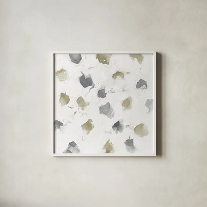 Nougat II Neutral by Mike Schick. Shown in a crisp white glass frame for a clean and minimalist style. Available as an archival giclee rolled canvas, fine art paper, or poster print. SKU 30073a.