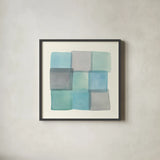 Overlap II by Mike Schick. Shown in a sleek black glass frame for a contemporary gallery look. Available as an archival giclee rolled canvas, fine art paper, or poster print. SKU 21614a.