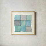 Overlap II by Mike Schick. Shown in a natural wood glass frame for a timeless modern aesthetic. Available as an archival giclee rolled canvas, fine art paper, or poster print. SKU 21614a.