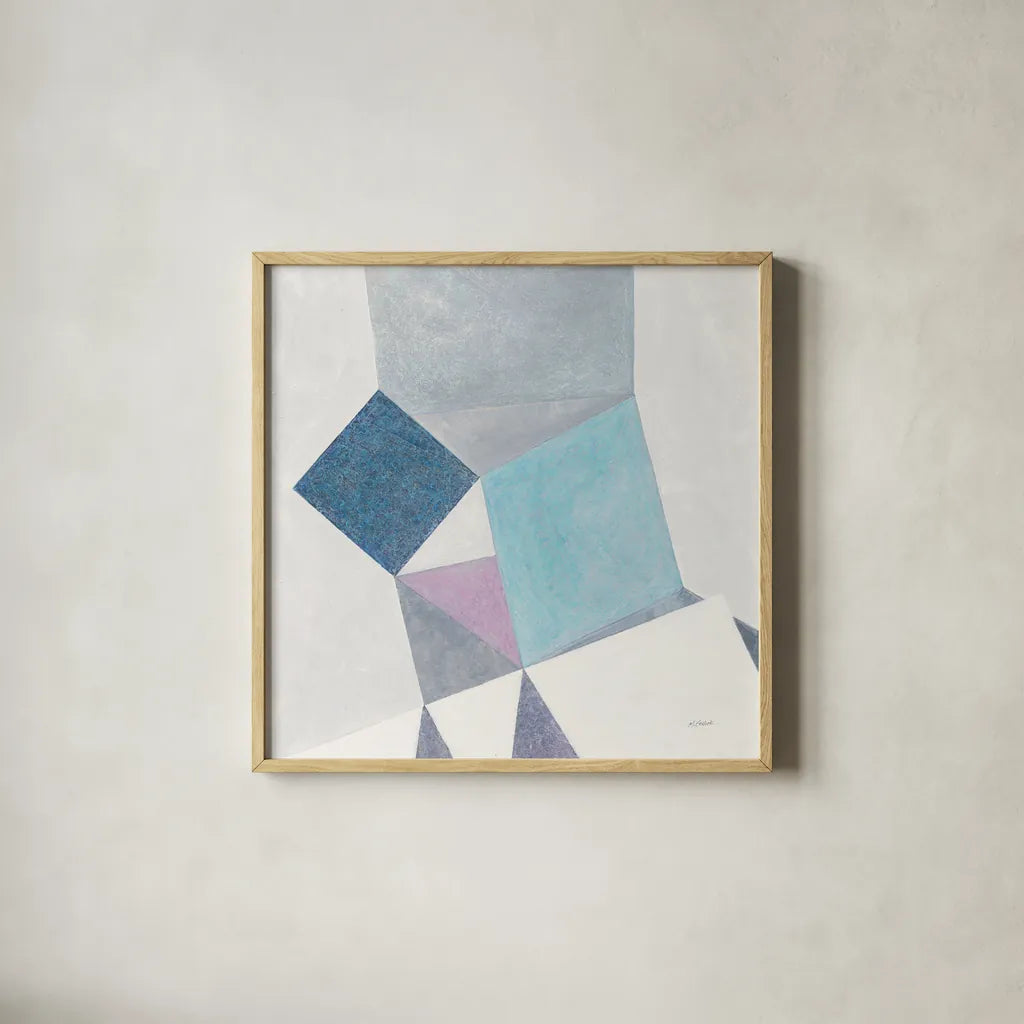 Paper Cut by Mike Schick. Shown in a natural wood glass frame for a timeless modern aesthetic. Available as an archival giclee rolled canvas, fine art paper, or poster print. SKU 36025a.