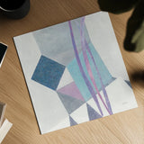 Paper Cut II by Mike Schick. Shown as a detailed flat fine art print, highlighting archival giclee quality. Available as an archival giclee rolled canvas, fine art paper, or poster print. SKU 36369a.