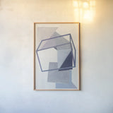 Paper Trail III by Mike Schick. shown as a paper print in a natural frame. Available as a archival giclee rolled canvas, fine art paper, or poster print. SKU 36367h.