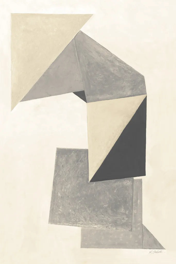 Paper Trail Neutral by Mike Schick. SKU 70243h. Archival Giclee Fine art print for wall decor.
