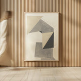 Paper Trail Neutral by Mike Schick. shown as over sized large wall art. Available as an archival giclee rolled canvas, fine art paper, or poster print. SKU 70243h.