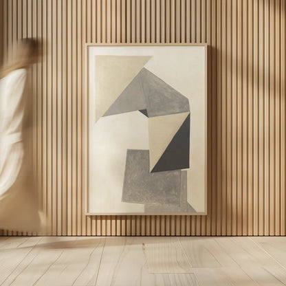 Paper Trail Neutral by Mike Schick. shown as over sized large wall art. Available as an archival giclee rolled canvas, fine art paper, or poster print. SKU 70243h.