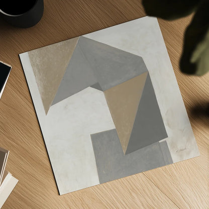 Paper Trail Travertine Crop by Mike Schick. Shown as a detailed flat fine art print, highlighting archival giclee quality. Available as an archival giclee rolled canvas, fine art paper, or poster print. SKU 79807a.
