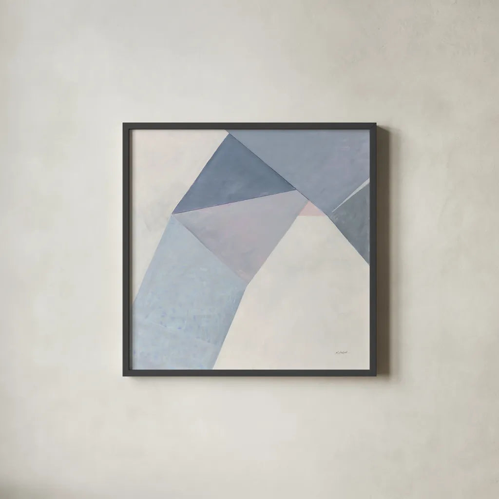 Paper Work I by Mike Schick. Shown in a sleek black glass frame for a contemporary gallery look. Available as an archival giclee rolled canvas, fine art paper, or poster print. SKU 36022a.