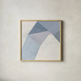 Paper Work I by Mike Schick. Shown in a natural wood glass frame for a timeless modern aesthetic. Available as an archival giclee rolled canvas, fine art paper, or poster print. SKU 36022a.