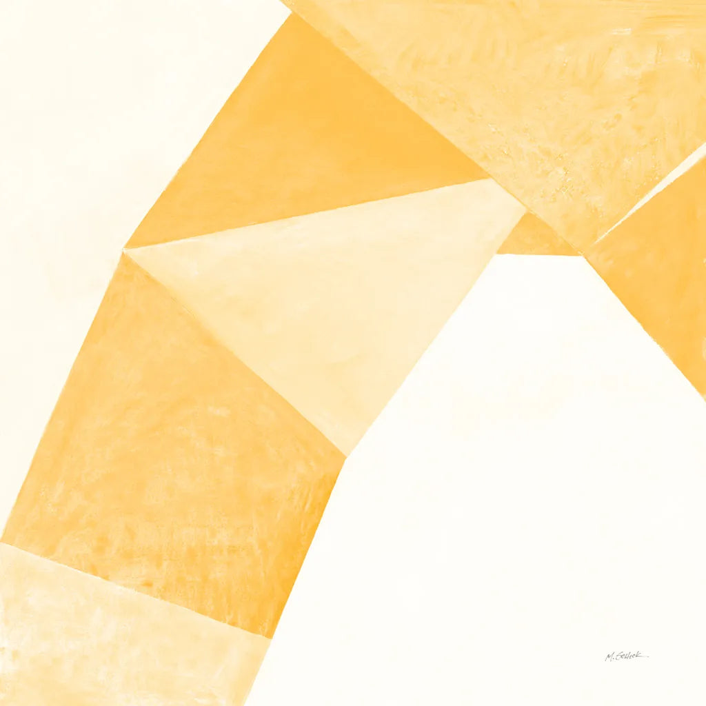 Paper Work I Yellow by Mike Schick. SKU 51728a. Archival Giclee Fine art print for wall decor.