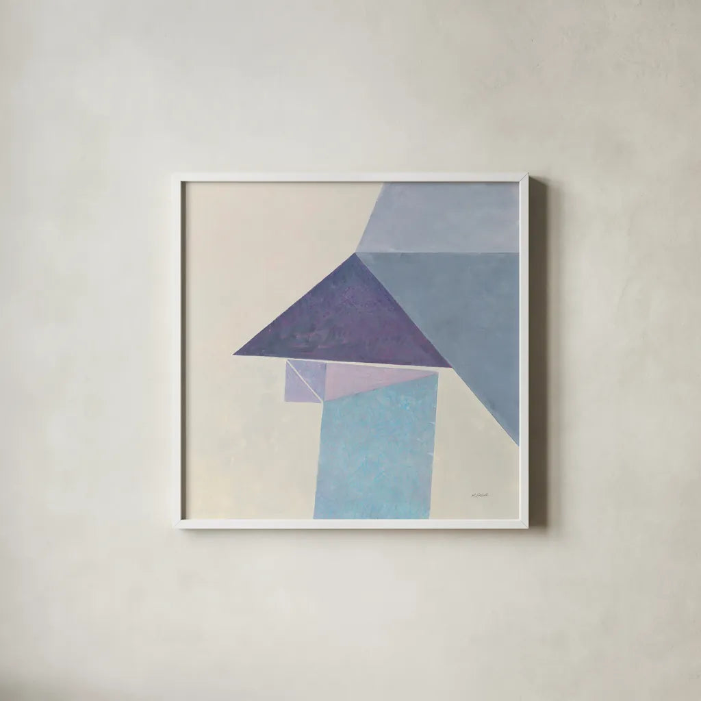 Paper Work II by Mike Schick. Shown in a crisp white glass frame for a clean and minimalist style. Available as an archival giclee rolled canvas, fine art paper, or poster print. SKU 36023a.