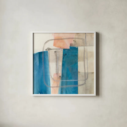Passage I by Mike Schick. Shown in a crisp white glass frame for a clean and minimalist style. Available as an archival giclee rolled canvas, fine art paper, or poster print. SKU 34346a.