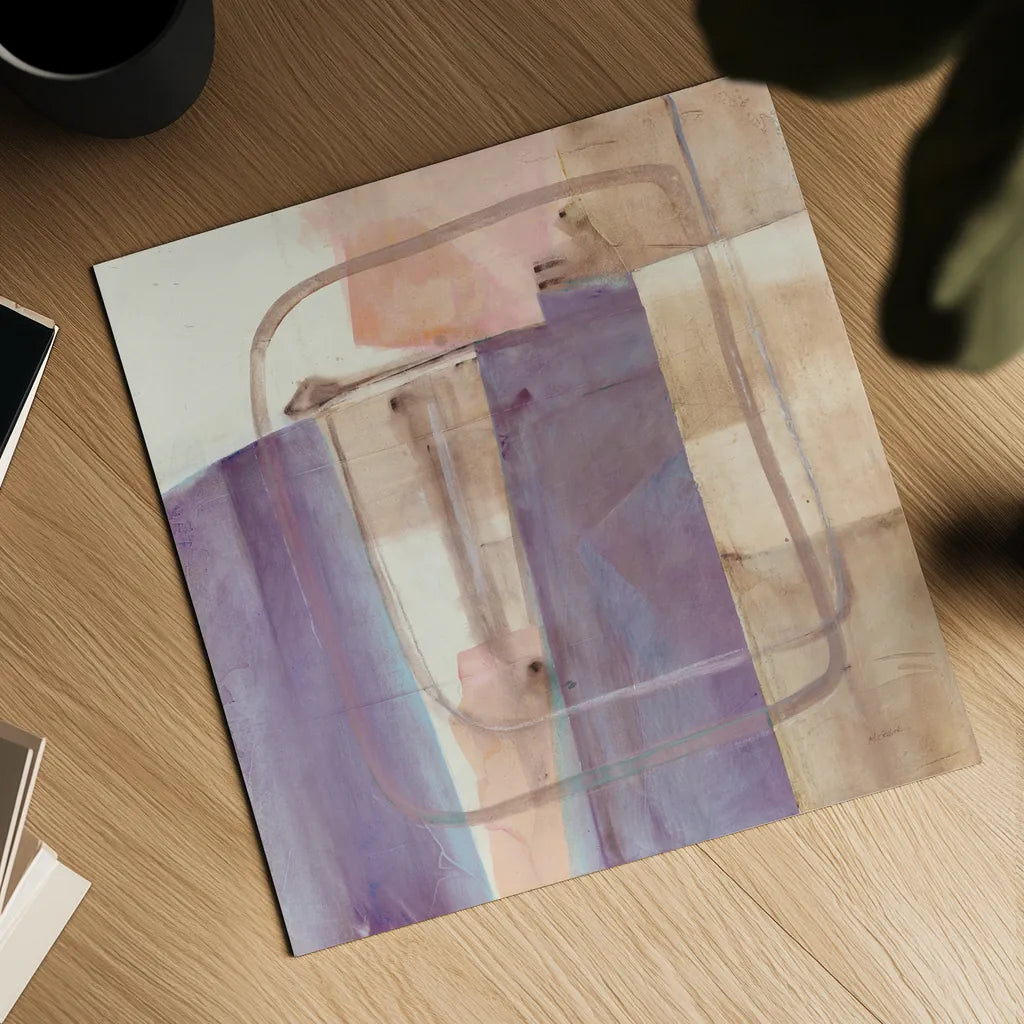 Passage I Blush Purple by Mike Schick. Shown as a detailed flat fine art print, highlighting archival giclee quality. Available as an archival giclee rolled canvas, fine art paper, or poster print. SKU 42716a.