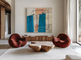 Passage I v2 by Mike Schick. Shown as extra-large giant wall art in a modern living room. Available as an archival giclee rolled canvas, fine art paper, or poster print. SKU 34984a.
