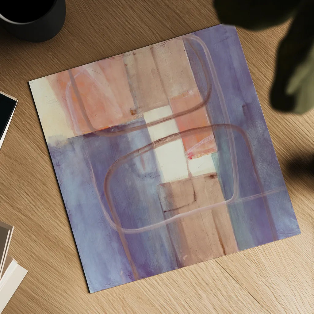 Passage II Blush Purple by Mike Schick. Shown as a detailed flat fine art print, highlighting archival giclee quality. Available as an archival giclee rolled canvas, fine art paper, or poster print. SKU 42717a.