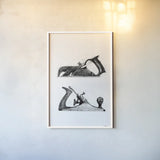 Planes by Mike Schick. shown as a paper print in a white frame. Available as a archival giclee rolled canvas, fine art paper, or poster print. SKU 58753h.