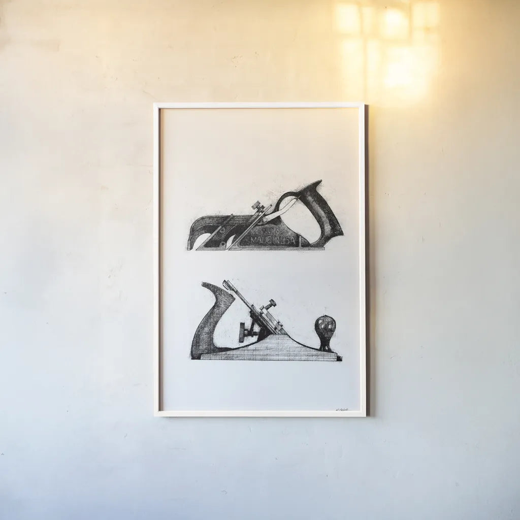 Planes by Mike Schick. shown as a paper print in a white frame. Available as a archival giclee rolled canvas, fine art paper, or poster print. SKU 58753h.