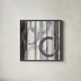 Plum Zephyr II by Mike Schick. Shown in a sleek black glass frame for a contemporary gallery look. Available as an archival giclee rolled canvas, fine art paper, or poster print. SKU 11113a.