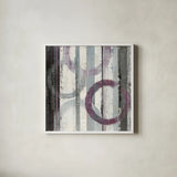 Plum Zephyr II by Mike Schick. Shown in a crisp white glass frame for a clean and minimalist style. Available as an archival giclee rolled canvas, fine art paper, or poster print. SKU 11113a.