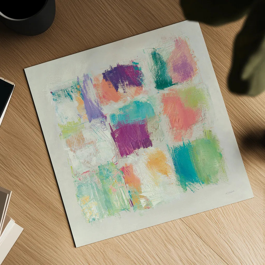 Popsicles II Stone by Mike Schick. Shown as a detailed flat fine art print, highlighting archival giclee quality. Available as an archival giclee rolled canvas, fine art paper, or poster print. SKU 28340a.