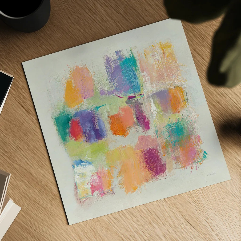 Popsicles III Stone by Mike Schick. Shown as a detailed flat fine art print, highlighting archival giclee quality. Available as an archival giclee rolled canvas, fine art paper, or poster print. SKU 28341a.