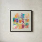 Popsicles III Stone by Mike Schick. Shown in a sleek black glass frame for a contemporary gallery look. Available as an archival giclee rolled canvas, fine art paper, or poster print. SKU 28341a.
