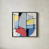 Primaries by Mike Schick. Shown in a sleek black glass frame for a contemporary gallery look. Available as an archival giclee rolled canvas, fine art paper, or poster print. SKU 36359a.