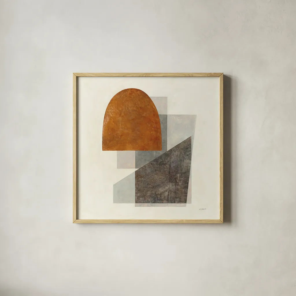 Quintet I by Mike Schick. Shown in a natural wood glass frame for a timeless modern aesthetic. Available as an archival giclee rolled canvas, fine art paper, or poster print. SKU 48849a.