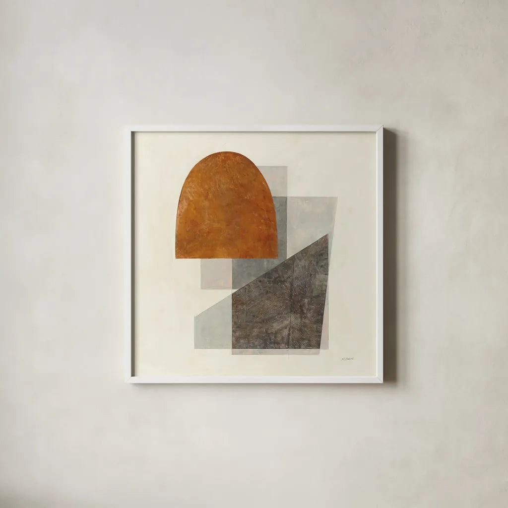 Quintet I by Mike Schick. Shown in a crisp white glass frame for a clean and minimalist style. Available as an archival giclee rolled canvas, fine art paper, or poster print. SKU 48849a.
