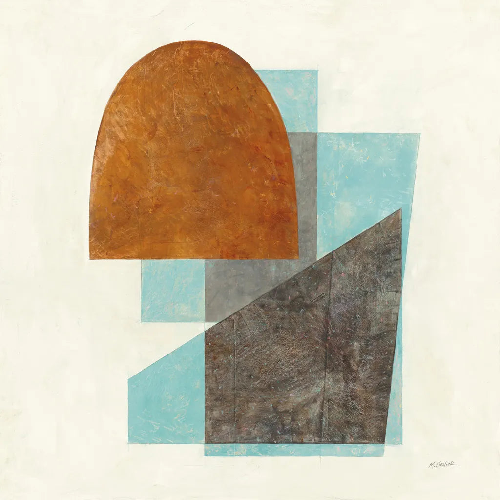 Quintet I Turquoise by Mike Schick. SKU 51723a. Archival Giclee Fine art print for wall decor.