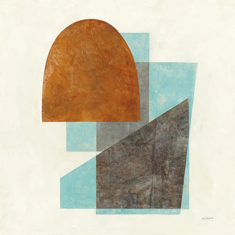 Quintet I Turquoise by Mike Schick. SKU 51723a. Archival Giclee Fine art print for wall decor.
