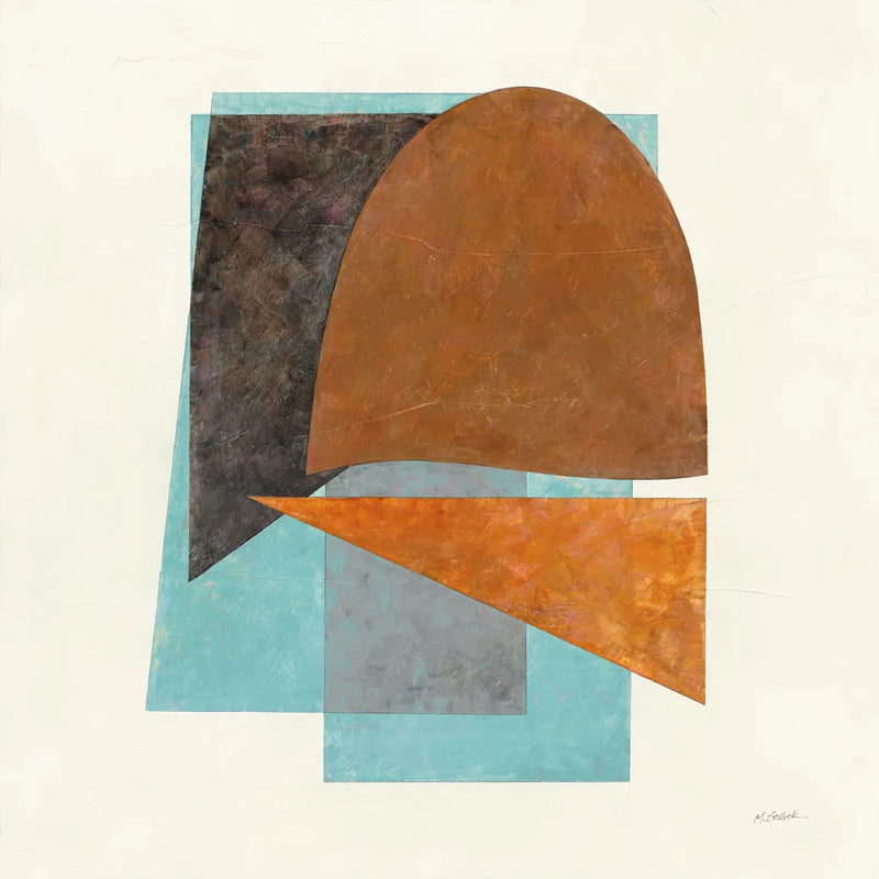 Quintet II Turquoise by Mike Schick. SKU 51724a. Archival Giclee Fine art print for wall decor.