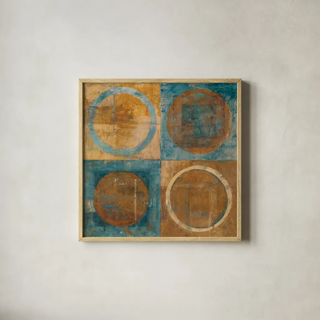 Renew by Mike Schick. Shown in a natural wood glass frame for a timeless modern aesthetic. Available as an archival giclee rolled canvas, fine art paper, or poster print. SKU 10165a.