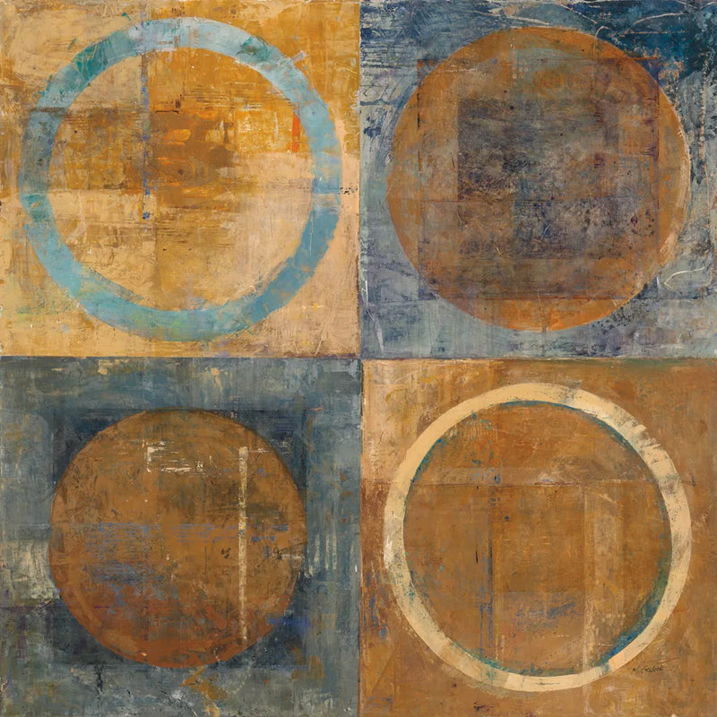 Renew Dark Blue by Mike Schick. SKU 34271a. Archival Giclee Fine art print for wall decor.