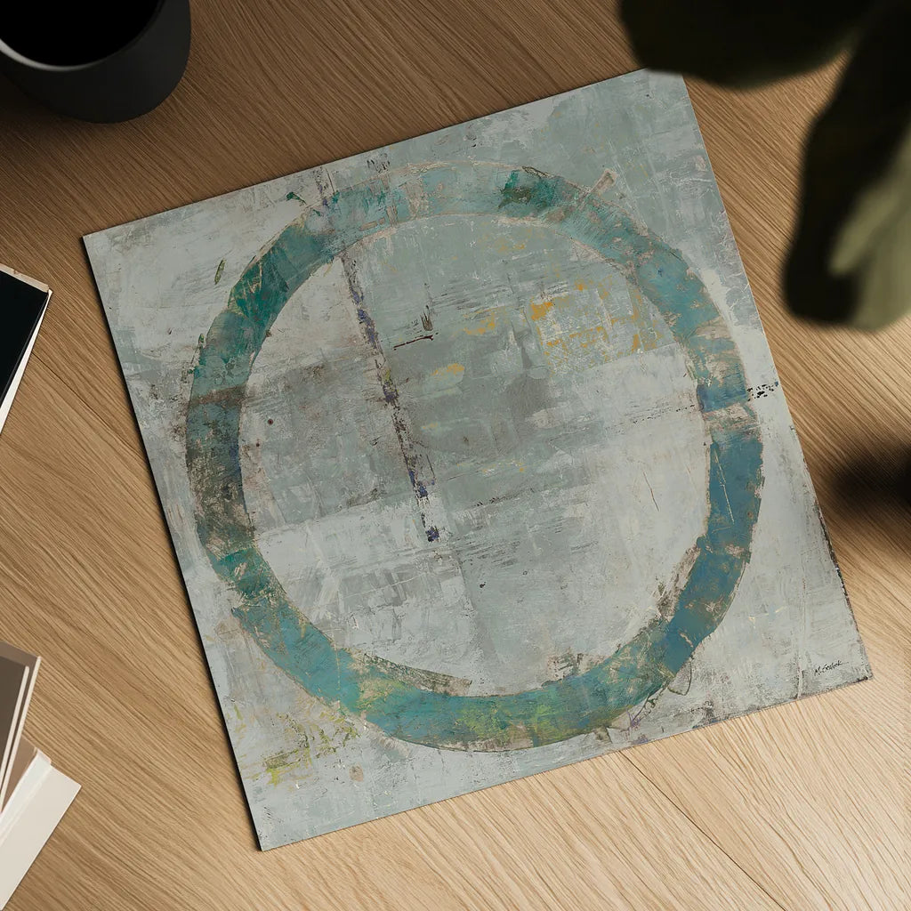 Renew Square I by Mike Schick. Shown as a detailed flat fine art print, highlighting archival giclee quality. Available as an archival giclee rolled canvas, fine art paper, or poster print. SKU 13014a.