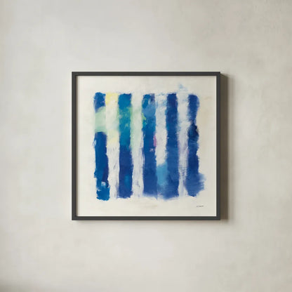 Rhythm and Hue by Mike Schick. Shown in a sleek black glass frame for a contemporary gallery look. Available as an archival giclee rolled canvas, fine art paper, or poster print. SKU 25003a.