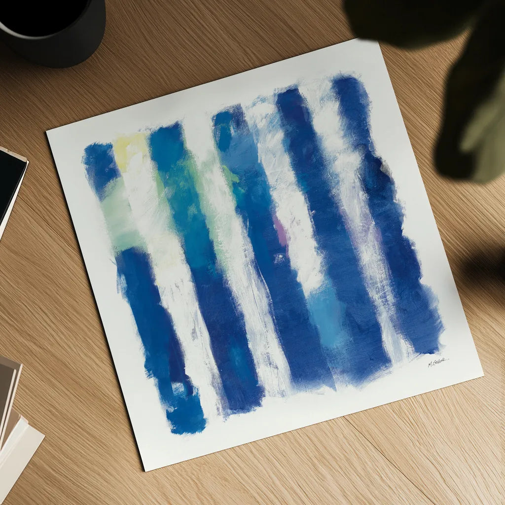 Rhythm and Hue on White by Mike Schick. Shown as a detailed flat fine art print, highlighting archival giclee quality. Available as an archival giclee rolled canvas, fine art paper, or poster print. SKU 25933a.