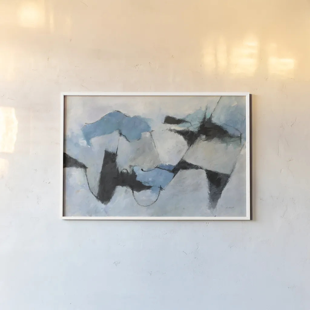 Shadow of Winter by Mike Schick. shown as a paper print in a white frame. Available as a archival giclee rolled canvas, fine art paper, or poster print. SKU 49844i.