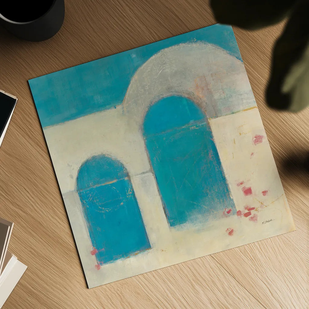 Sibari Neutral by Mike Schick. Shown as a detailed flat fine art print, highlighting archival giclee quality. Available as an archival giclee rolled canvas, fine art paper, or poster print. SKU 34226a.