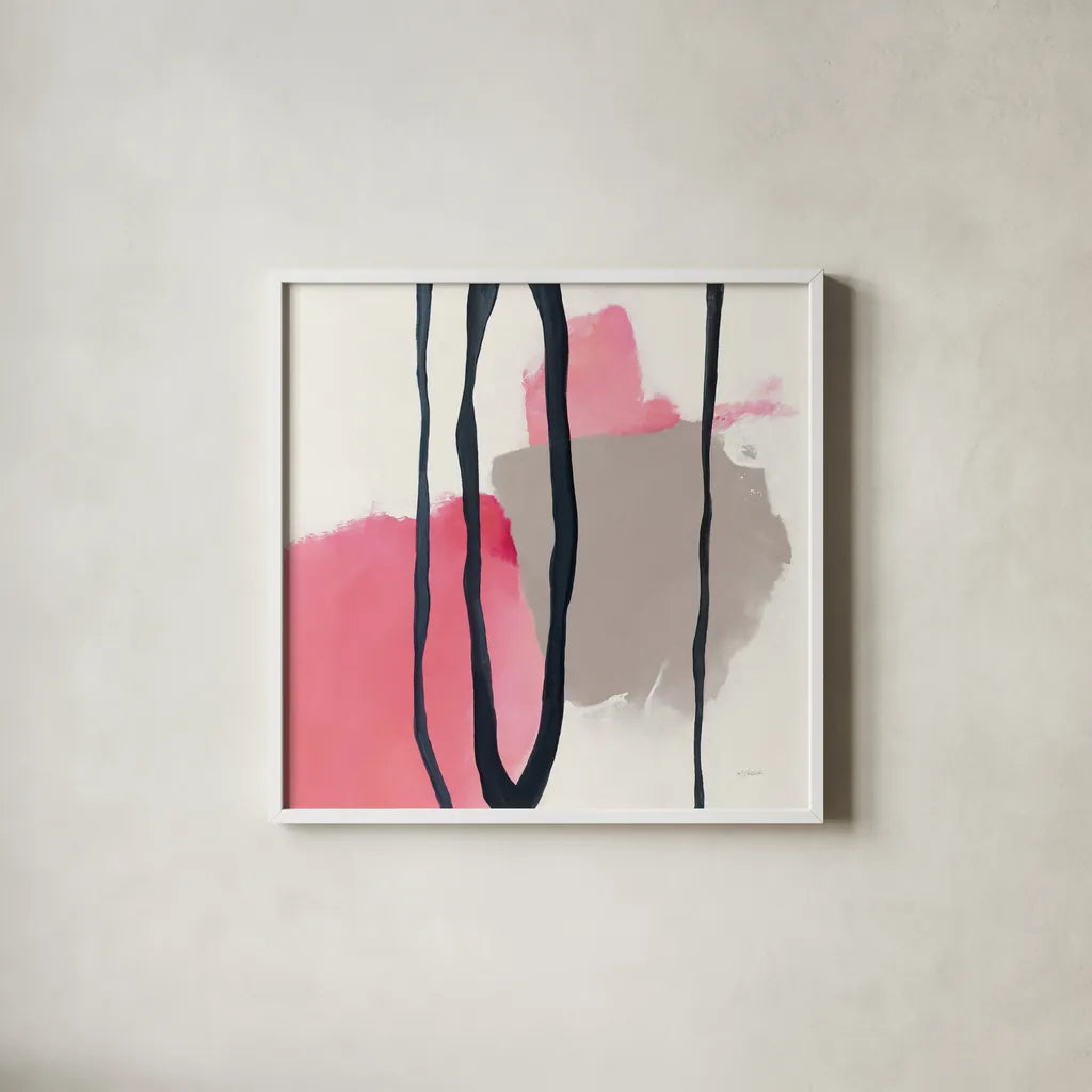 Somersault I by Mike Schick. Shown in a crisp white glass frame for a clean and minimalist style. Available as an archival giclee rolled canvas, fine art paper, or poster print. SKU 34643a.