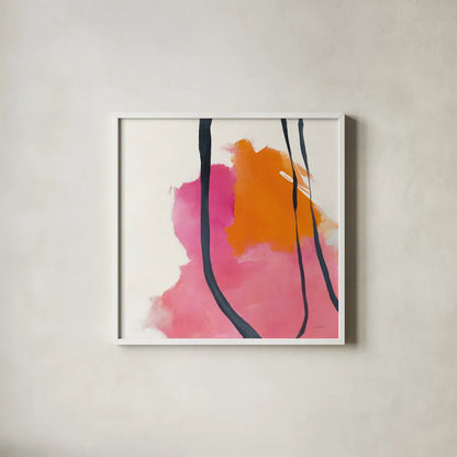 Somersault II by Mike Schick. Shown in a crisp white glass frame for a clean and minimalist style. Available as an archival giclee rolled canvas, fine art paper, or poster print. SKU 34644a.