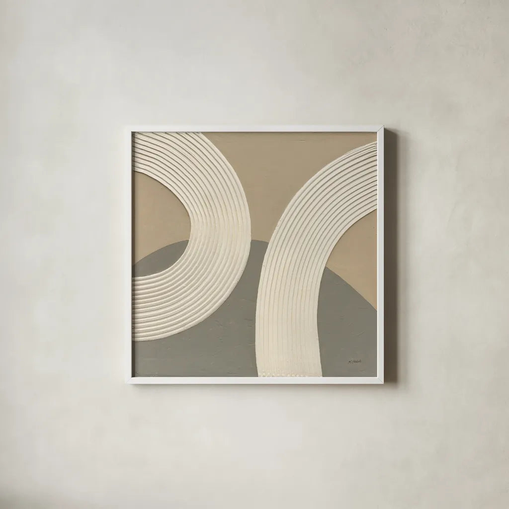 Somewhere I by Mike Schick. Shown in a crisp white glass frame for a clean and minimalist style. Available as an archival giclee rolled canvas, fine art paper, or poster print. SKU 86332a.