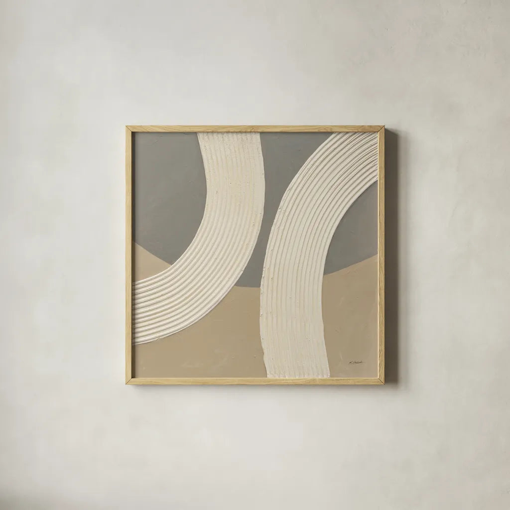 Somewhere II by Mike Schick. Shown in a natural wood glass frame for a timeless modern aesthetic. Available as an archival giclee rolled canvas, fine art paper, or poster print. SKU 86333a.